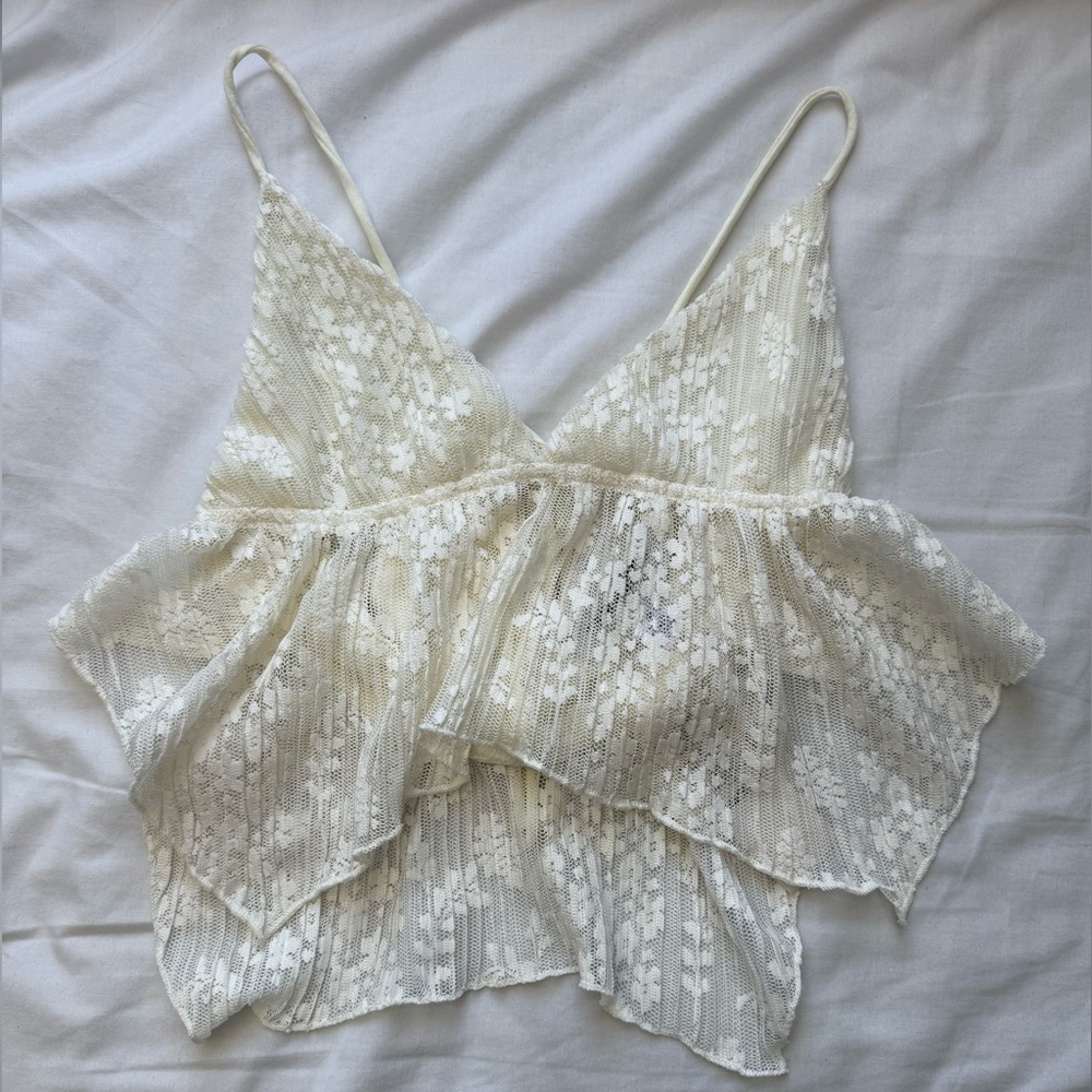 Urban Outfitters Cream Lace Camisole